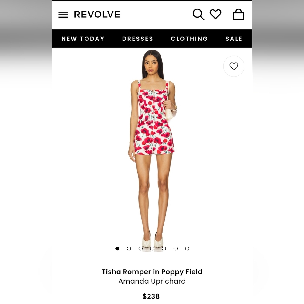 New! Amanda Uprichard X Revolve Poppyfield Tisha Summer Romper - Size Large - Picture 3 of 17